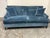 Ethan Allen Peacock Blue Velvet Sofa For Sale In San Francisco - Image 6 of 12