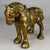 A substantial and characterful 19th-century brass sculpture depicting a powerful Shire horse, finely modelled with...
