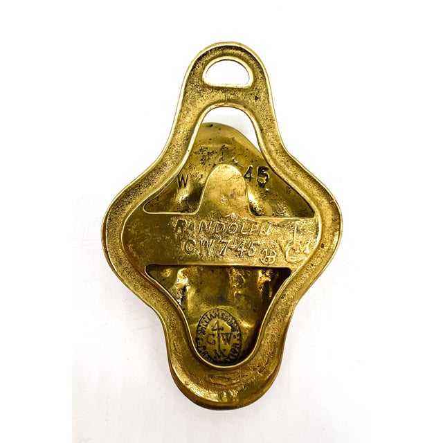 Metal Vintage 1945 Randolph Brass Stag Wall Clip | Deer Head Paper Holder | Rustic Lodge Décor For Sale - Image 7 of 12