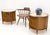Thomasville Pair Round Drum Barrel Shape Travertine Top Two Doors End Side Tables Stand Mint For Sale - Image 4 of 13