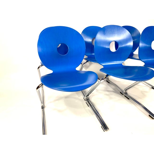 Pantoflex Cantilever Chairs by Verner Panton for VS, 1990s, Set of 6, in Good conditions. Designed 1990 to 1999 This piece...