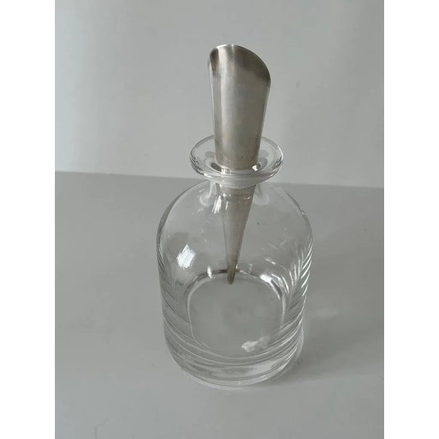 Pampaloni Crystal Italian Pampaloni Decanter with Sterling Silver Cone Style Stopper For Sale - Image 4 of 9