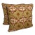 Fabricut Ikat Esc Brown Pillows - Pair For Sale
