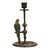 Pair Antique Brass Candlesticks & Cold Painted Bergman Bronze Parrots C1920 For Sale - Image 9 of 11