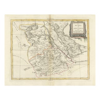 Nubia and Abyssinia Venetian Map of Northeast Africa from Zatta, 1784 For Sale