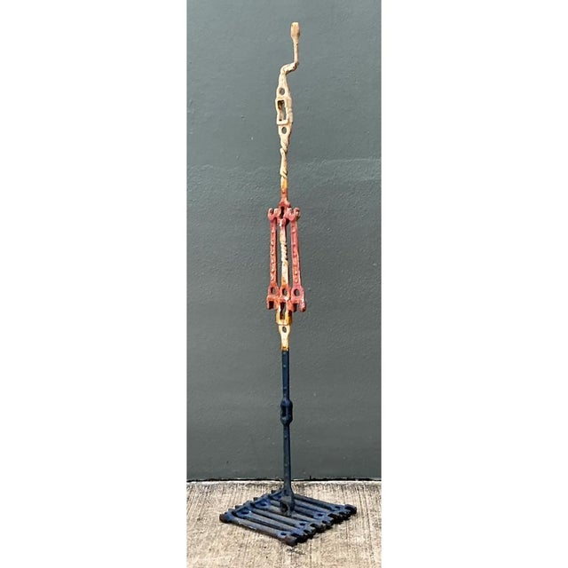 Late 20th Century Vintage Industrial Welded Wrench Metal Sculpture For Sale - Image 5 of 12