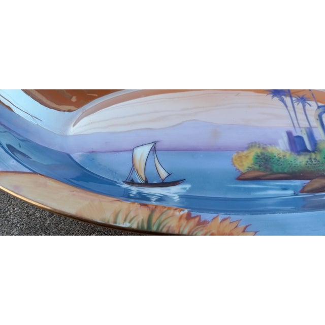 1920s Noritake Morimura Relish / Vanity Dish Egyptian Revival Japanese Luster Ware For Sale - Image 12 of 14