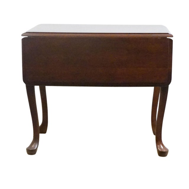 CRESENT FURNITURE Solid Cherry Traditional Style 36" Pembroke Drop Leaf Accent End Table 1338 22.5" High Leaves Down: 21"...