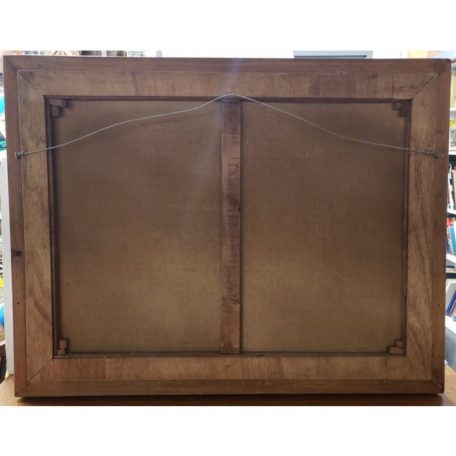 Wood Framed Oil Painting on Canvas "Belgian Daily Life" by Jan Op De Beeck 21st Century For Sale - Image 7 of 8