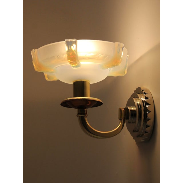 French Art Deco Wall Light attributed to Henri Petitot for Atelier Petitot, 1930s For Sale - Image 12 of 16