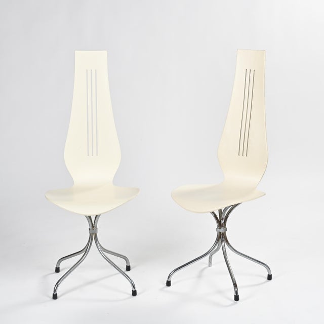 Wood Molded Plywood M352 Lyre Chairs from Theo Häberli, 1968, Set of 2 For Sale - Image 7 of 7