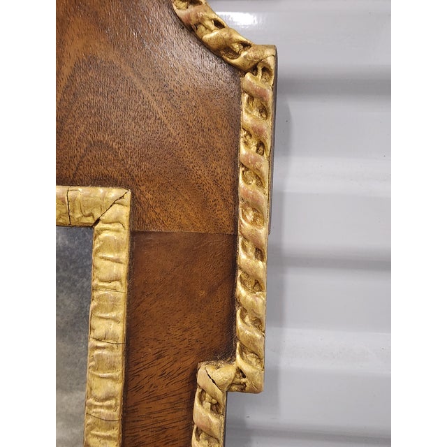 Antique Georgian Style Mahagony Giltwood Mirror For Sale - Image 15 of 16