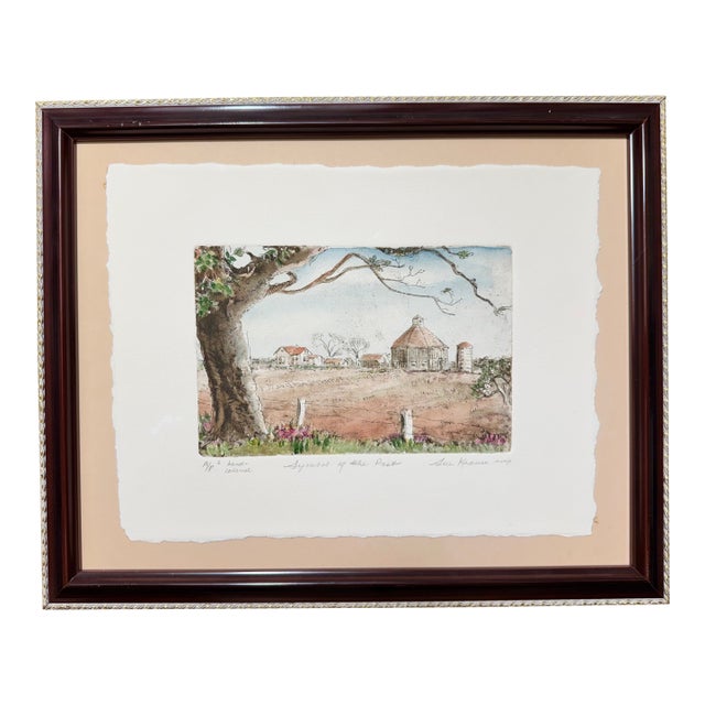 1980s Symbol of the Past by Sue Krause - Hand Colored Etching For Sale