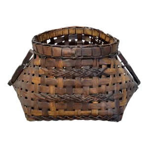 Vintage Split Bamboo/Rattan Basket