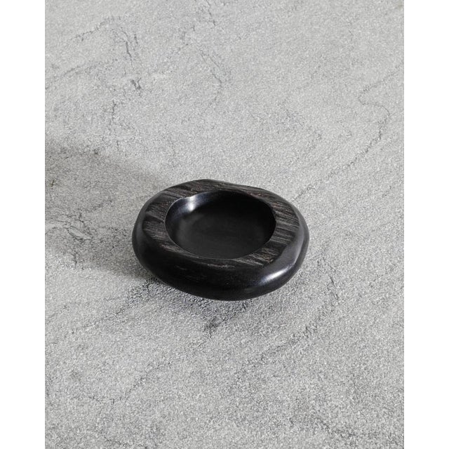 Mid-Century French Decorative Wooden Ebony Bowl by Odile Noll, 1960s For Sale - Image 6 of 6