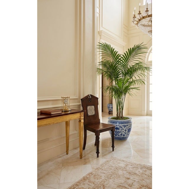 Late 19th-Century Victorian Aesthetic Movement Walnut Hall Chair With Inset Tazza Tile For Sale - Image 10 of 10