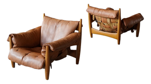 Sheriff Lounge Chairs by Sergio Rodrigues for Isa Bergamo, Italy, 1970s, Set of 2
