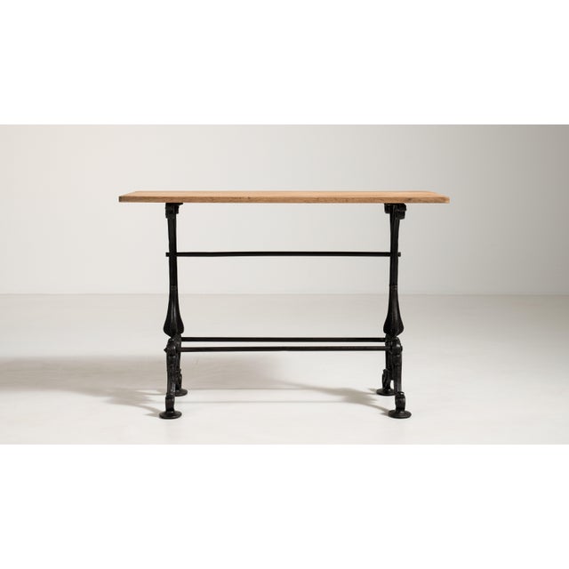 Mid 20th Century Cast Iron Bistro Side Table, Antique, France, 20th Century For Sale - Image 5 of 18
