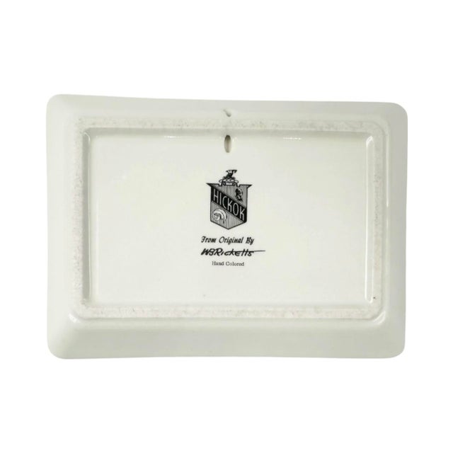 Vintage w.b. Ricketts Football Players Ceramic Ashtray Dish For Sale - Image 4 of 10