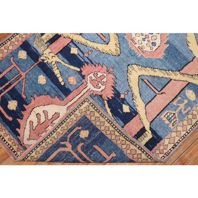 Folk Art Vintage Turkish Snake Pattern Rug For Sale - Image 3 of 18