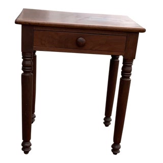 19th Century Sheraton Style Walnut Bedside Table For Sale