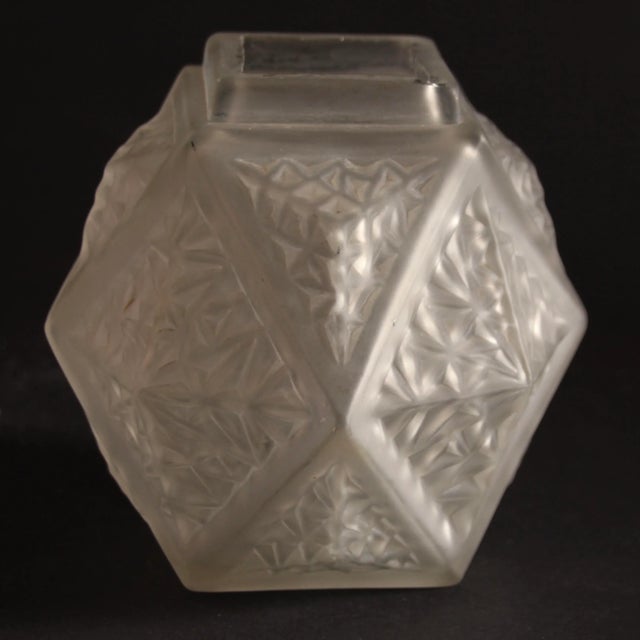 Glass Small French Art Deco Vase, 1930s For Sale - Image 7 of 7