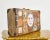 Rustic Folk Art Painted Face Suitcase by Artist Ira Yeager For Sale - Image 3 of 13