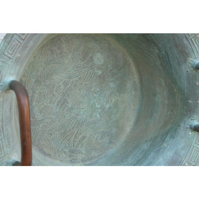Asian Monumental Bronze Dragon Basin For Sale - Image 3 of 6