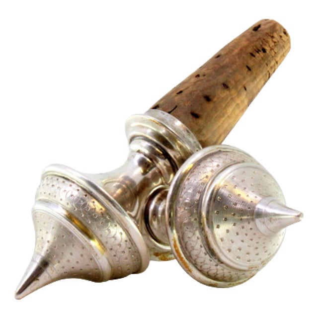 Bottle Stoppers with Silver Applications For Sale