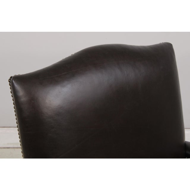 Animal Skin Hancock & Moore Leather Office Desk Chair For Sale - Image 7 of 17