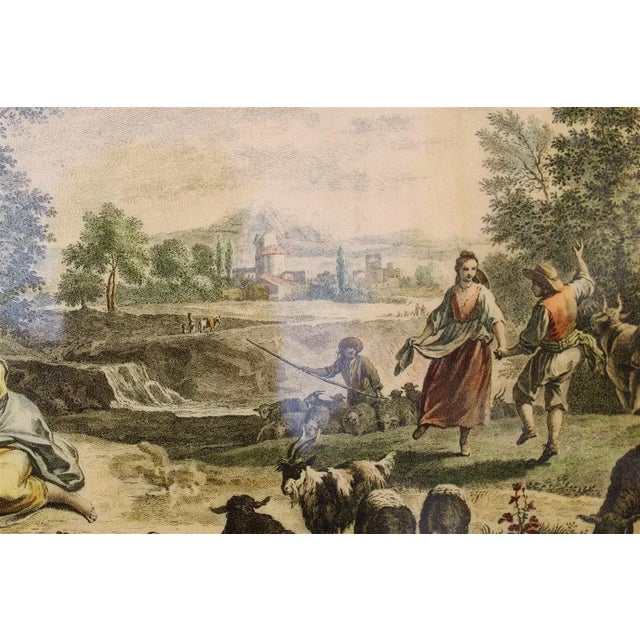 Metal Italian Metal, Brass, and Prints Coffee Table, 1950s For Sale - Image 7 of 12