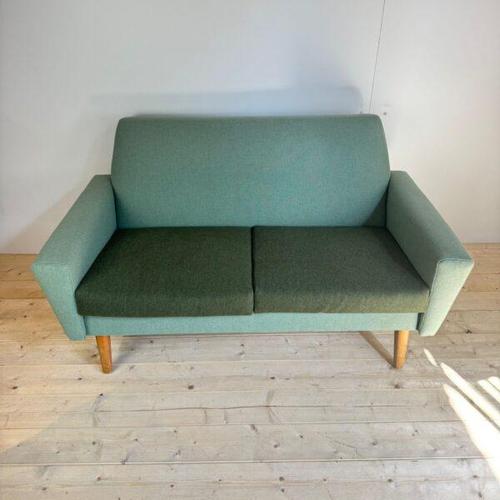Two-Seater Wool Sofa, Denmark, 1960s For Sale - Image 4 of 4