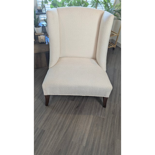 Old Hickory Tannery Josefina Upholstered Wingback Chair in Ivory. Old Hickory Tannery is a family-owned furniture maker...