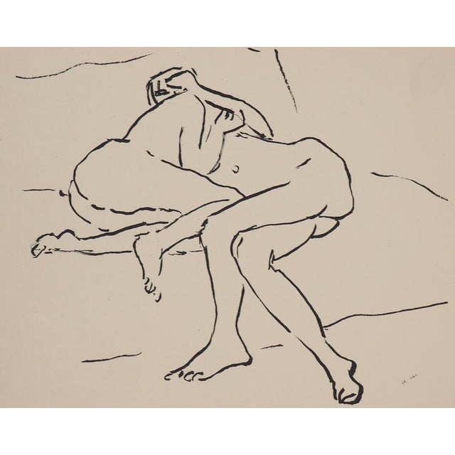 Modern Albert Marquet, The Entwined Lovers, 1925, Original Lithograph For Sale - Image 3 of 4