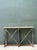 Brown Vintage Patinated Metal and Stone Console Table For Sale - Image 8 of 12