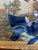 1970s Vintage Stained Glass Fish Suncatcher in Deep Cobalt Blue. For Sale - Image 5 of 10