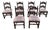 Set of 6 Antique Renaissance Gothic Style Oak Carved Dining Chairs For Sale