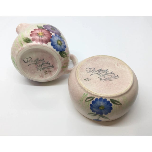 English Vintage E Redford Hand-Painted England Stackable Cream & Sugar Set - 2 Pieces For Sale - Image 3 of 6