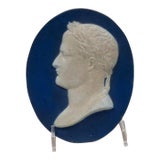 Image of A Porcelain Wall Plaque Bust of the General Napoleon Bonaparte as Caesar in Porcelain For Sale