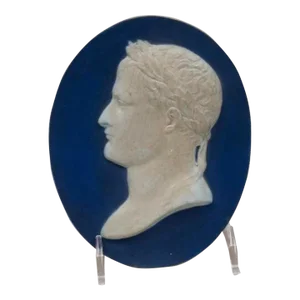 A Porcelain Wall Plaque Bust of the General Napoleon Bonaparte as Caesar in Porcelain