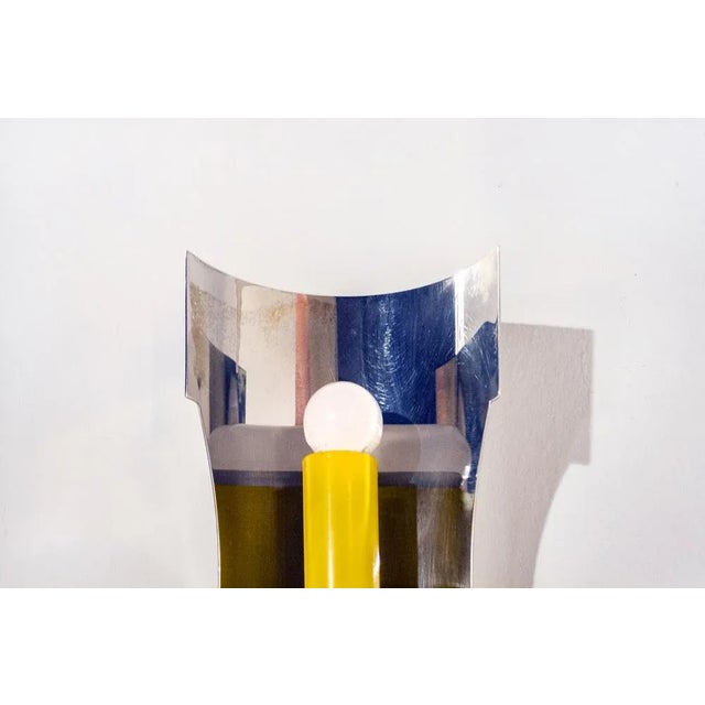 Space Age Wall Light in Steel and Lacquered Metal from by Luci Italia, Italy, 1960s For Sale - Image 3 of 7