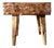 Small Organic Blond Asian Teak Quadripod Bench, Sepuluh For Sale