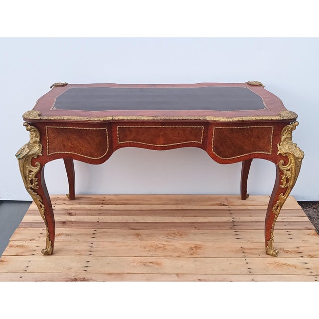 1910s French Louis XV Style Bureau Plat / Writing Desk For Sale - Image 15 of 16