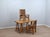 Trestle Beech Writing Desk with Leather Chairs, Italy, 1970s, Set of 3 For Sale - Image 17 of 17