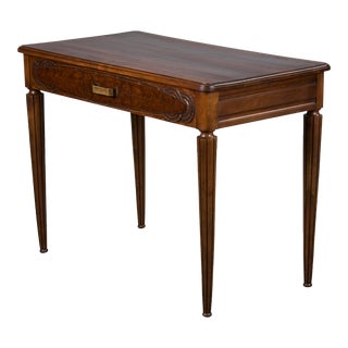 1930s French Art Deco Walnut Writing Desk or Side Table For Sale
