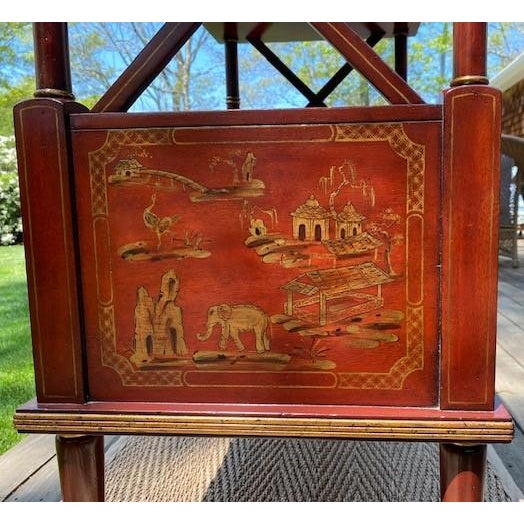 Chinoiserie Style Bar Cart For Sale In New York - Image 6 of 12