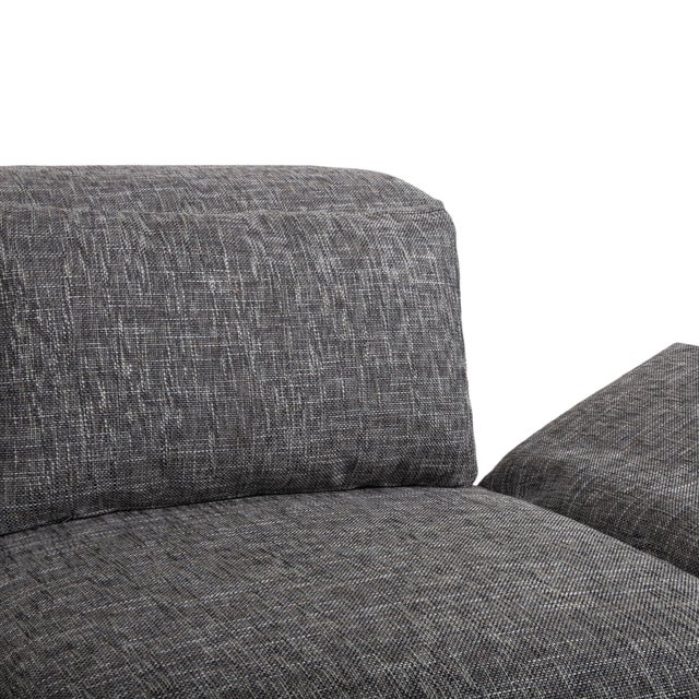 Textile Moule Fabric Corner Sofa in Grey with Manual Function and Left Chaise Lounge from Brühl For Sale - Image 7 of 18