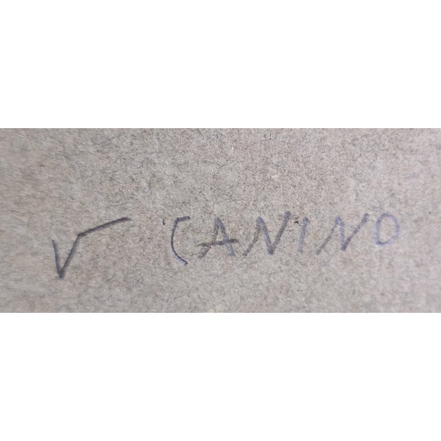 Vincenzo Canino, Seascape and Coastal Village, Naples, 1925, Oil on Canvas For Sale - Image 12 of 16