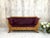 Art Deco Violet Jacquard Velvet and Walnut Wood Canape Sofa For Sale - Image 10 of 10