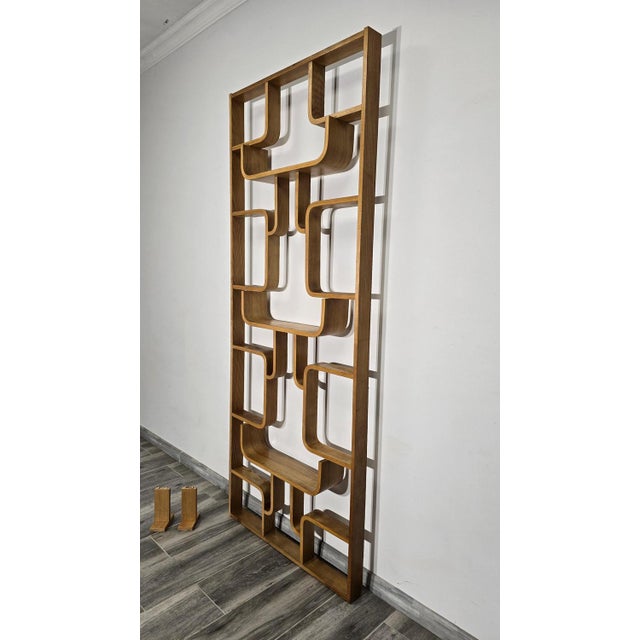 Mid-Century Modern Room Divider by Ludvik Volak for Drevopodnik Holesov, 1950s For Sale - Image 3 of 18